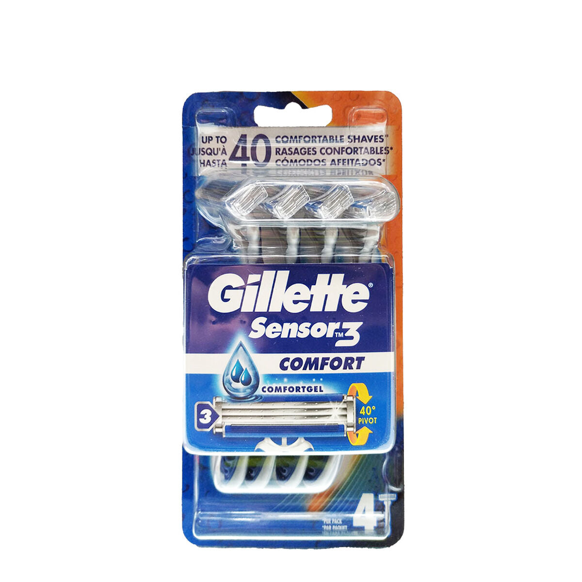 Handrasierer Gillette Sensor 3 Confort (4 Einheiten)-0
