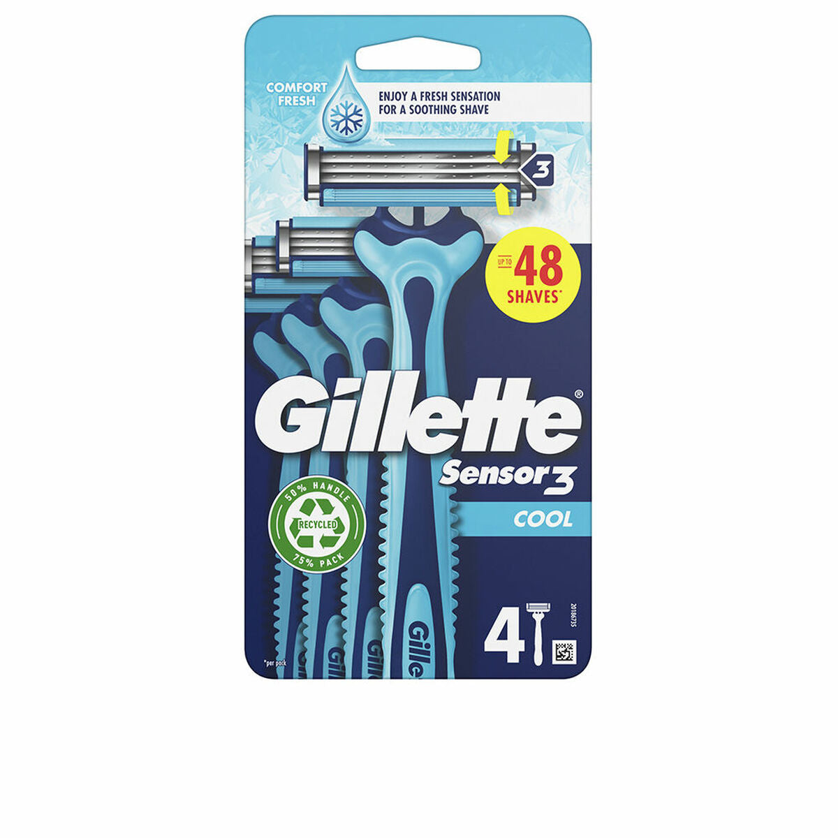 Disposable Razor Gillette SENSOR 3 COOL (4 Units)-0