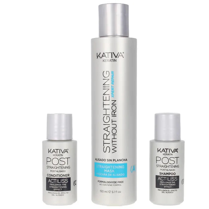 Kativa Keratin Anti-Frizz Smoothing Without Iron Repair Tips Set 3 Pieces