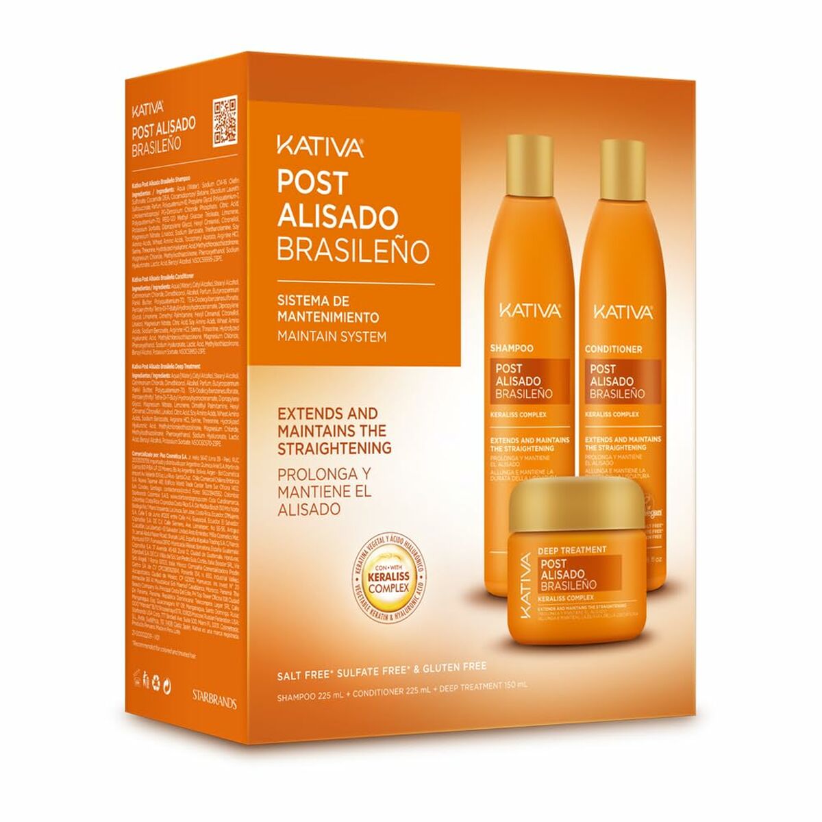 Shampoo e Balsamo Kativa KERATIN EXPRESS 3 Pezzi-7