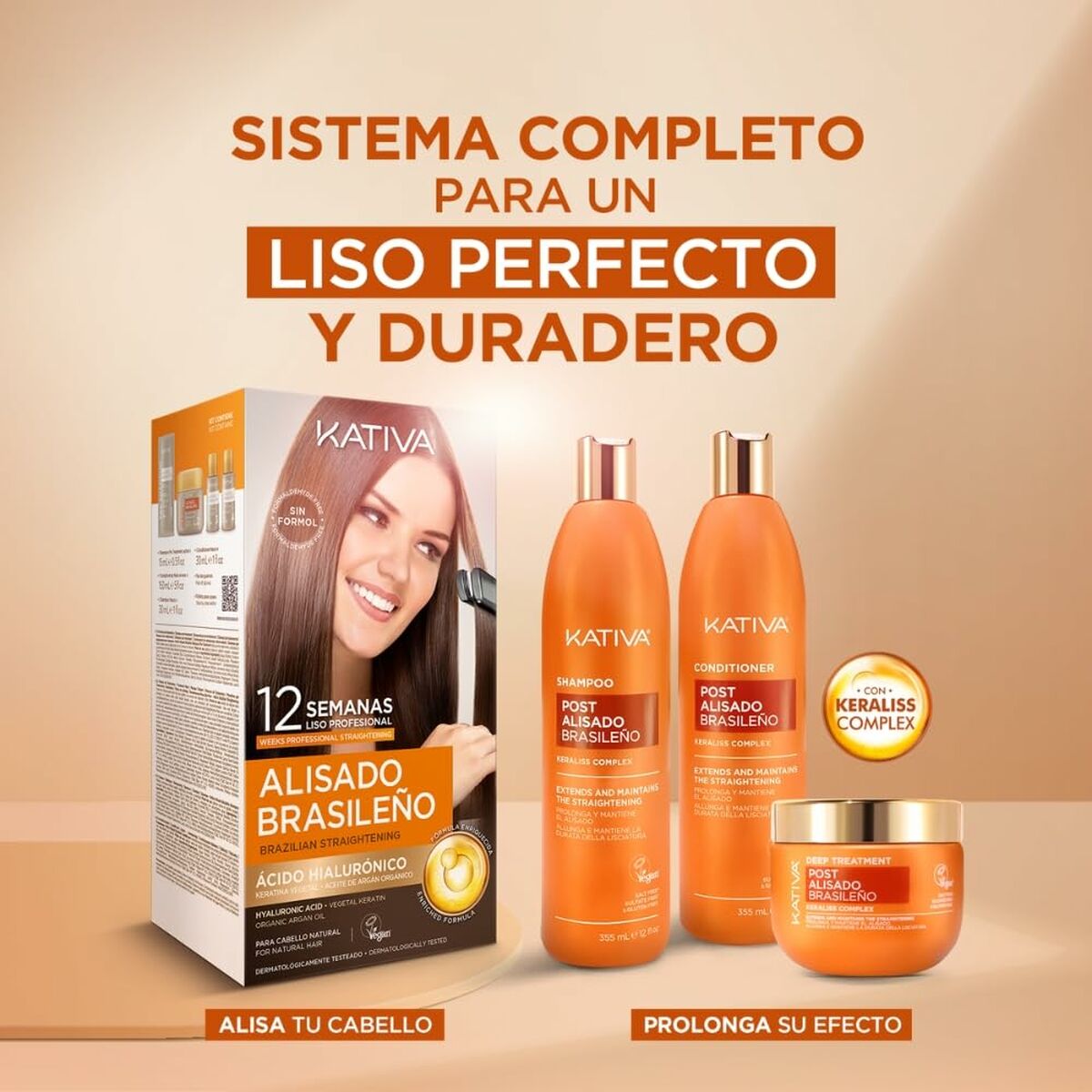 Shampoo e Balsamo Kativa KERATIN EXPRESS 3 Pezzi-6