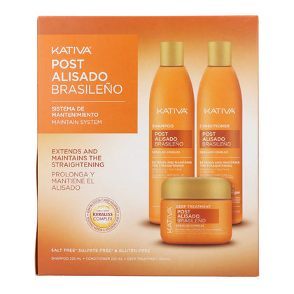 Shampoo e balsamo Kativa Post Alisado