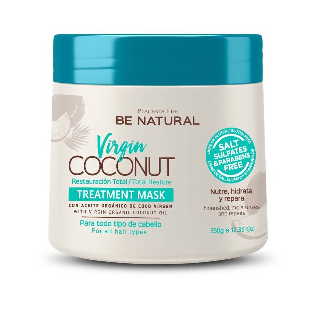 Restorative Hair Mask Be Natural Virgin Coconut 350 ml-0