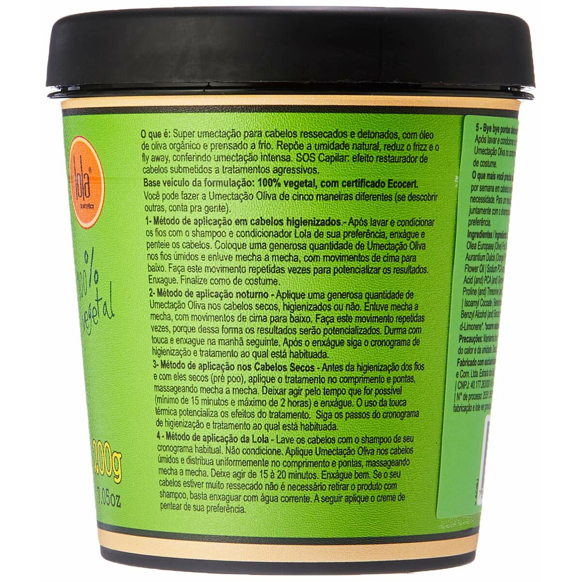 Maschera per capelli Lola Cosmetics Oliva 200 g-1