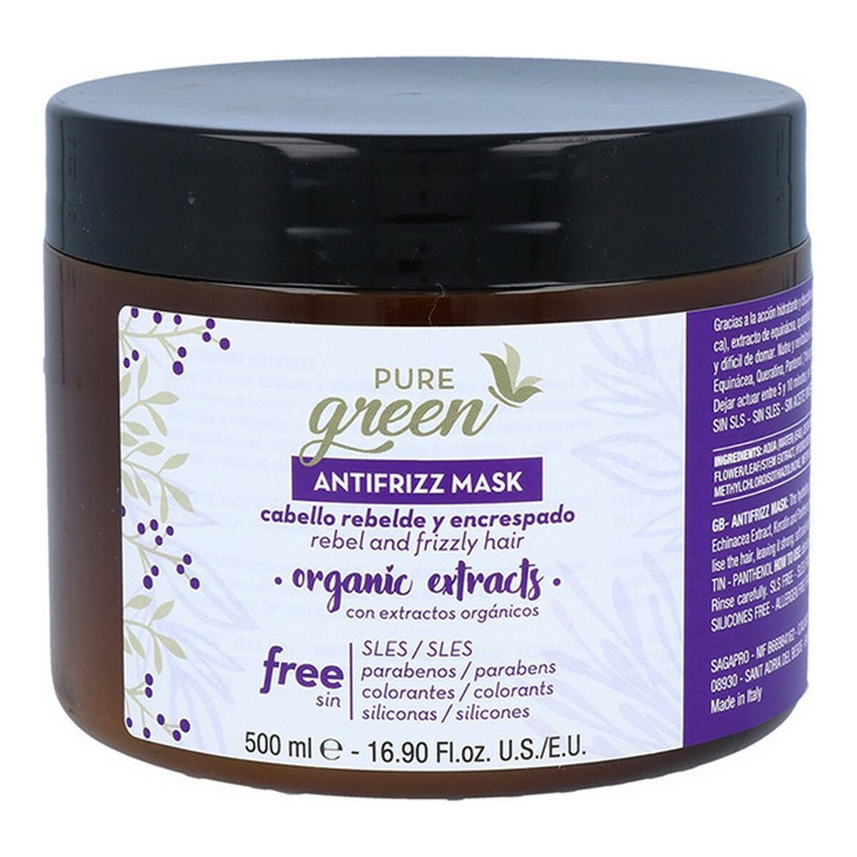 Hair Mask Pure Green Antifrizz-0