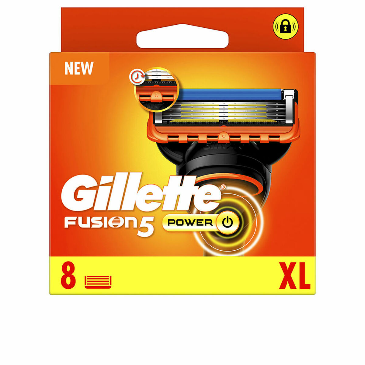 Shaving Razor Gillette Fusion 5 Power (8 Units)-0