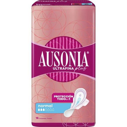 Ausonia Ultrafina Plus Compresas Normal Alas 16 pz