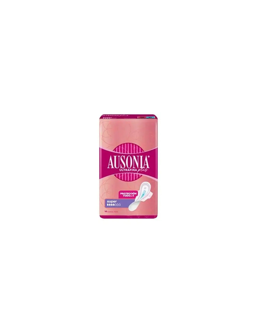 Ausonia Ultrafina Plus Compresas Super Alas 14 pz