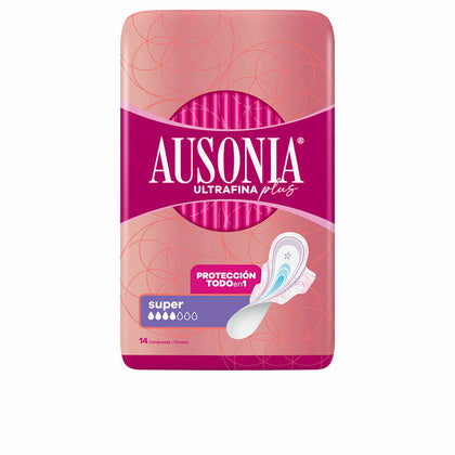 Super-Damenbinden mit Flügeln Ausonia Plus Ultrafine 14 Einheiten