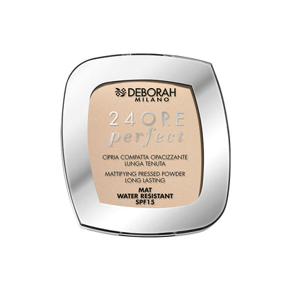 Kompaktpuder Deborah 24ore Perfect Nr. 01 Hellbeige Spf 15