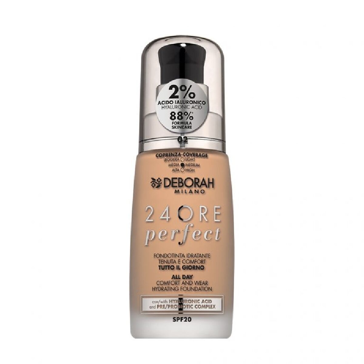 Liquid Make Up Base Deborah True Beige 30 ml Nº 02-0