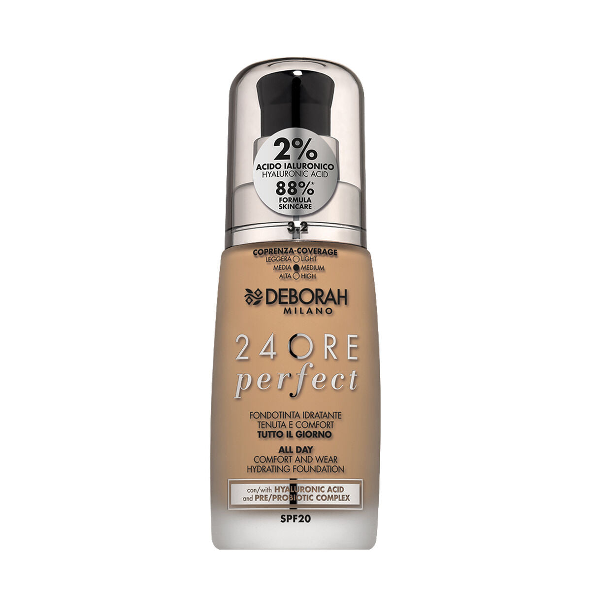 Crème Make-up Base Deborah 4ORE PERFECT Nº 3.2-0