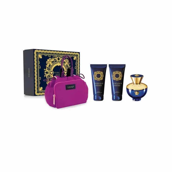 Versace Dylan Blue Pour Femme eau de parfum spray 100 ml cofanetto 4 pz