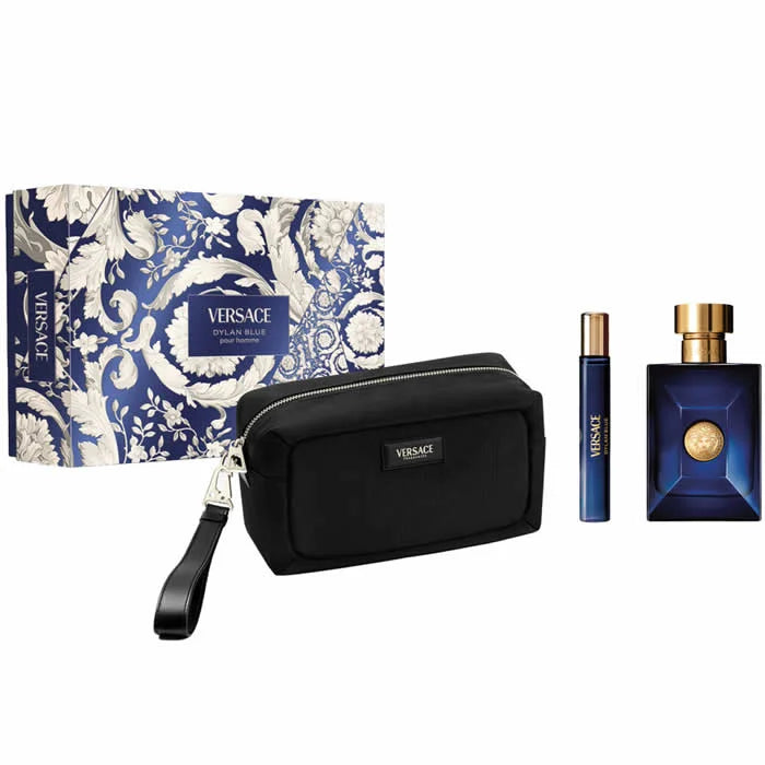 Versace Dylan Blue Pour Homme eau de toilette spray 100 ml cofanetto 3 pz