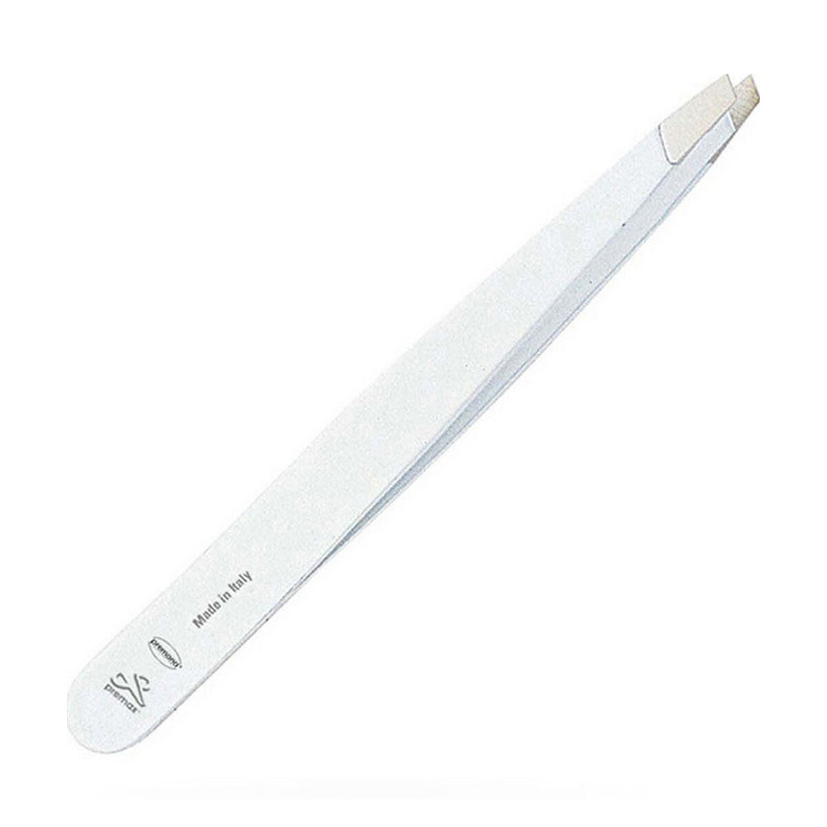 Pince à épiler Premax pointe coudée acier inoxydable blanc (9 cm)-0