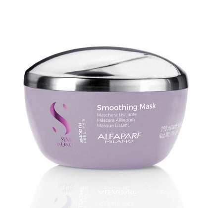 Haarmaske Alfaparf Milano Semi di Lino Smooth Rebel Hair 200 ml Weichspüler