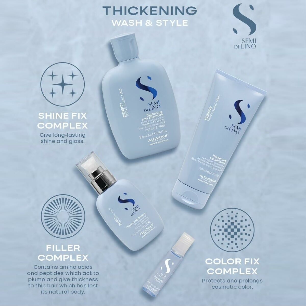 Shampoo Alfaparf Milano Semi Di Lino Dichte 200 ml-1