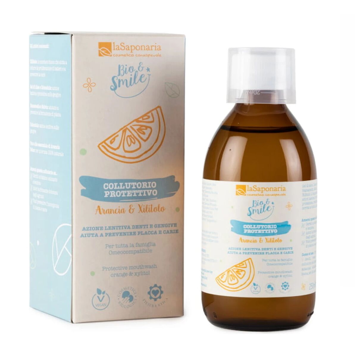 Collutorio La Saponaria 250 ml Arancia Xilitolo-0