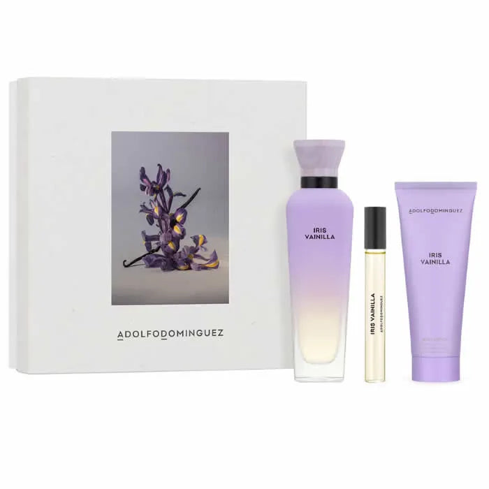 Adolfo Dominguez Iris Vainilla eau de parfum spray 120 ml cofanetto 3 pz