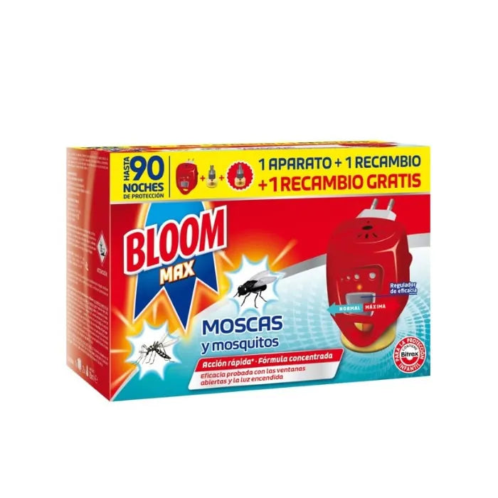 Bloom Max Flies & Mosquitoes 1 Electric Device + 2 ricarica