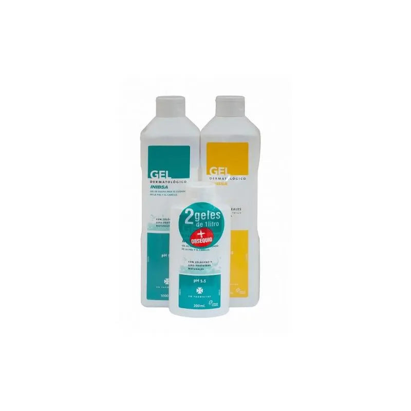 Inibsa Pack gel Dermatológico Multicereales 2x 1000 ml gel 200 ml