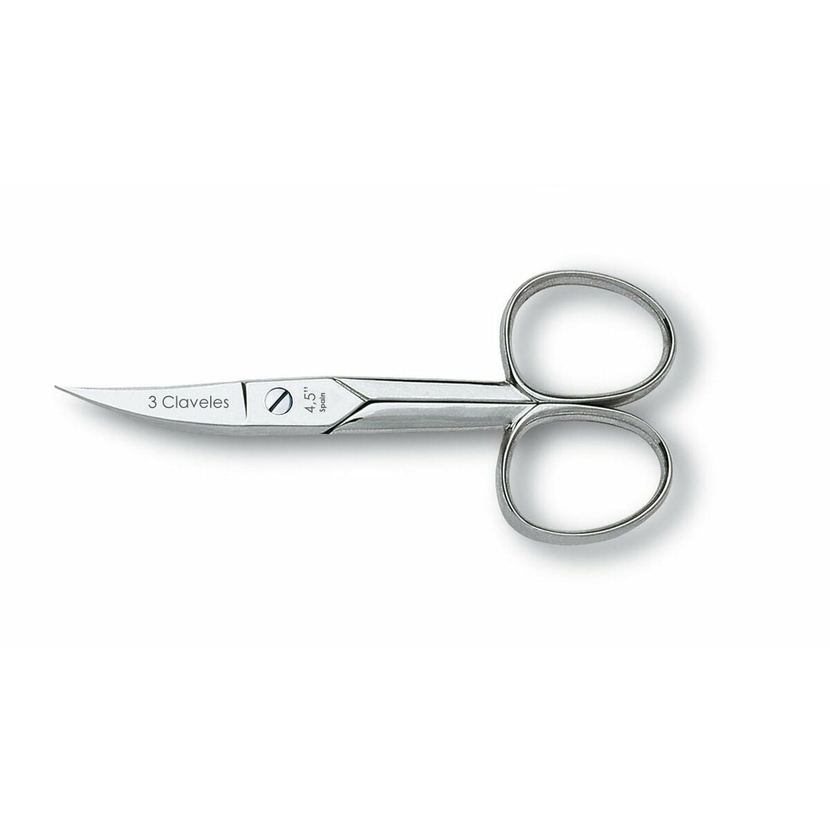 Nail Scissors 3 Claveles Carbon steel Curved 4,5" Curve-1