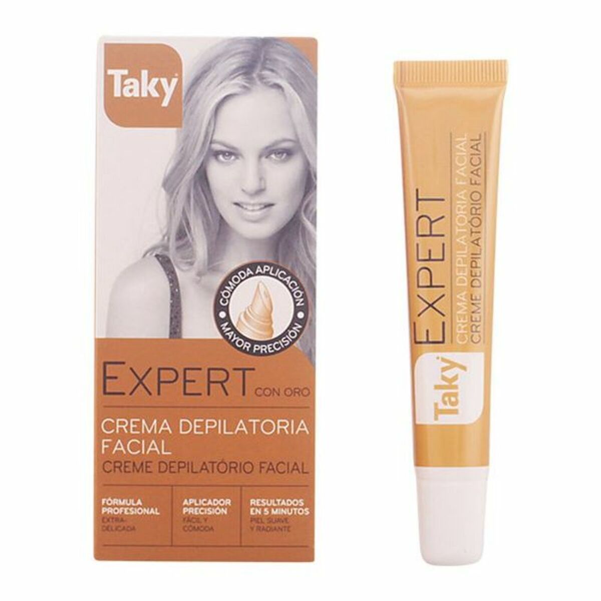 Gesichtshaarentfernungscreme Taky Expert Oro (20 ml)-0