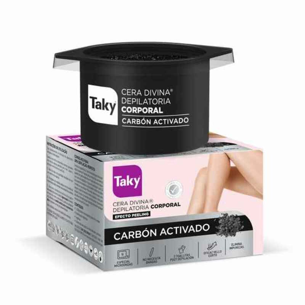 Körperhaarentfernungswachs Carbon Activado Taky 1106-01799 300 ml-0