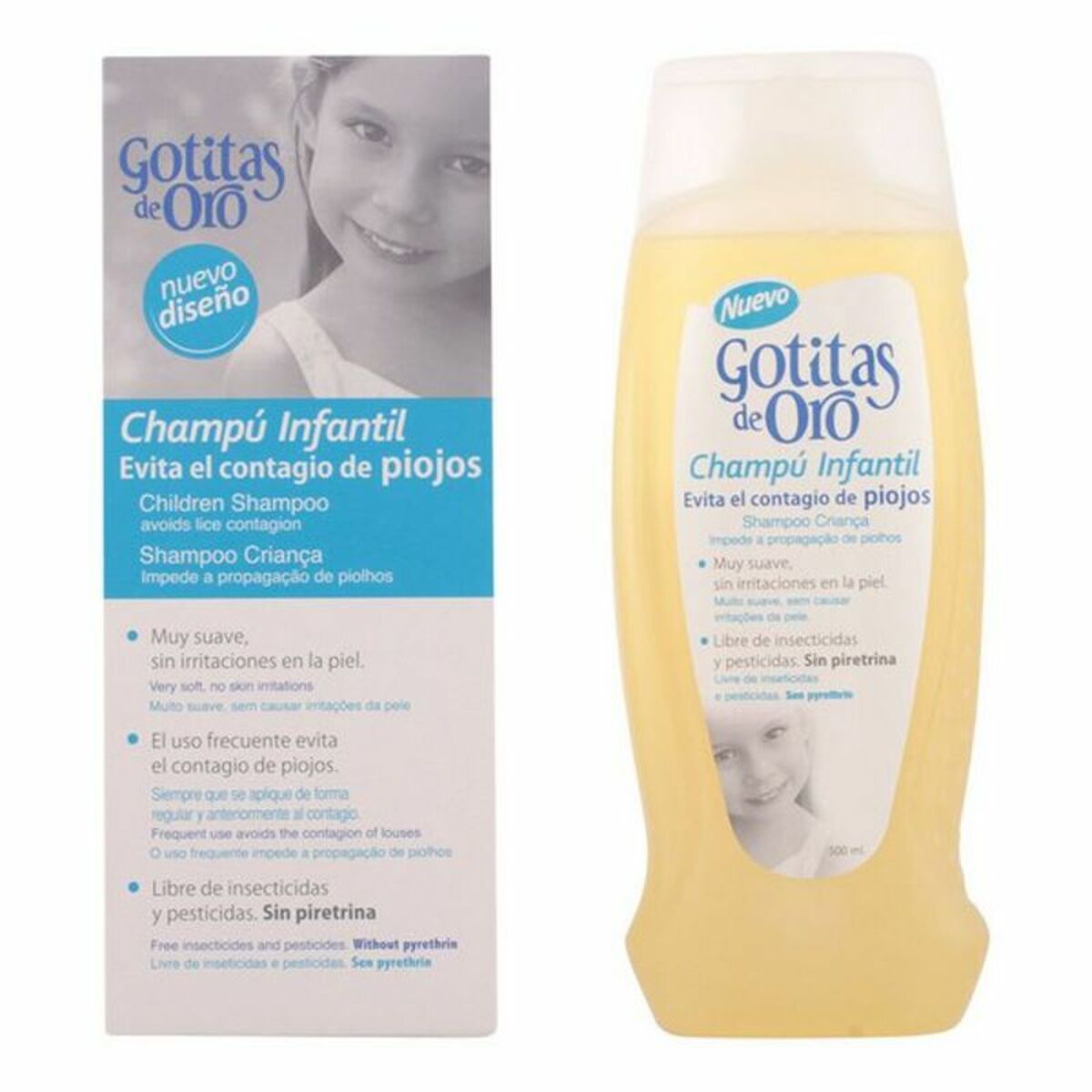 Shampoo Antipidocchi Gotitas de Oro Instituto Español Infantil (500 ml) 500 ml-0