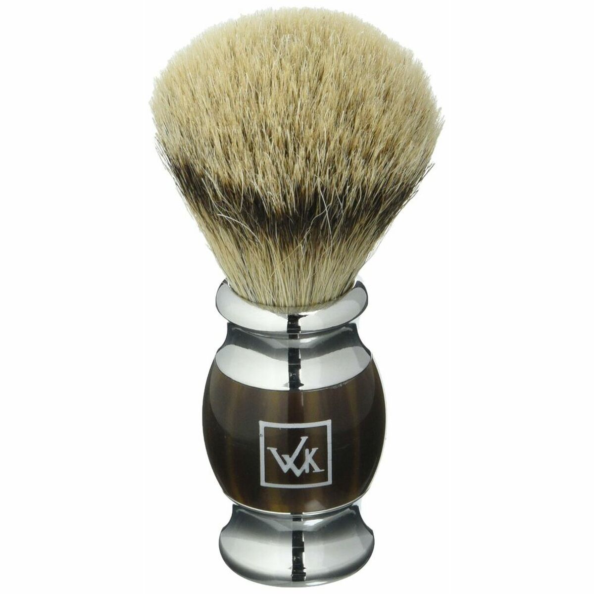 Blaireau Walkiria Méthacrylate Naturel Brun Argent-0