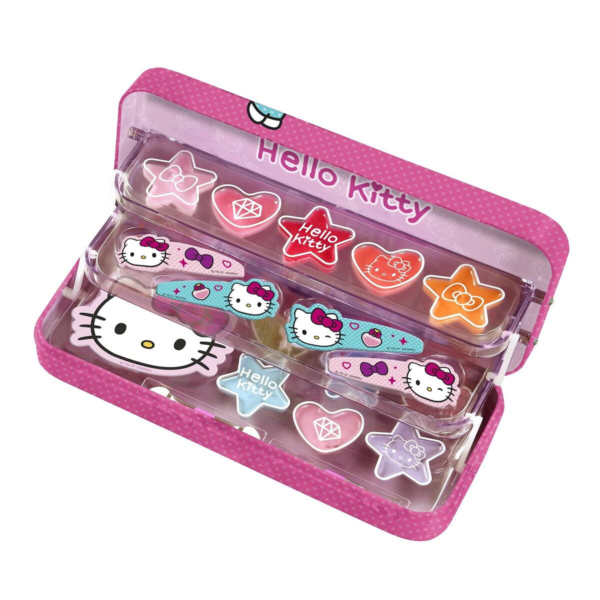 Kit de maquillage pour enfants Hello Kitty Hello Kitty Plumier Alumino Maquillaje 18 pièces-1