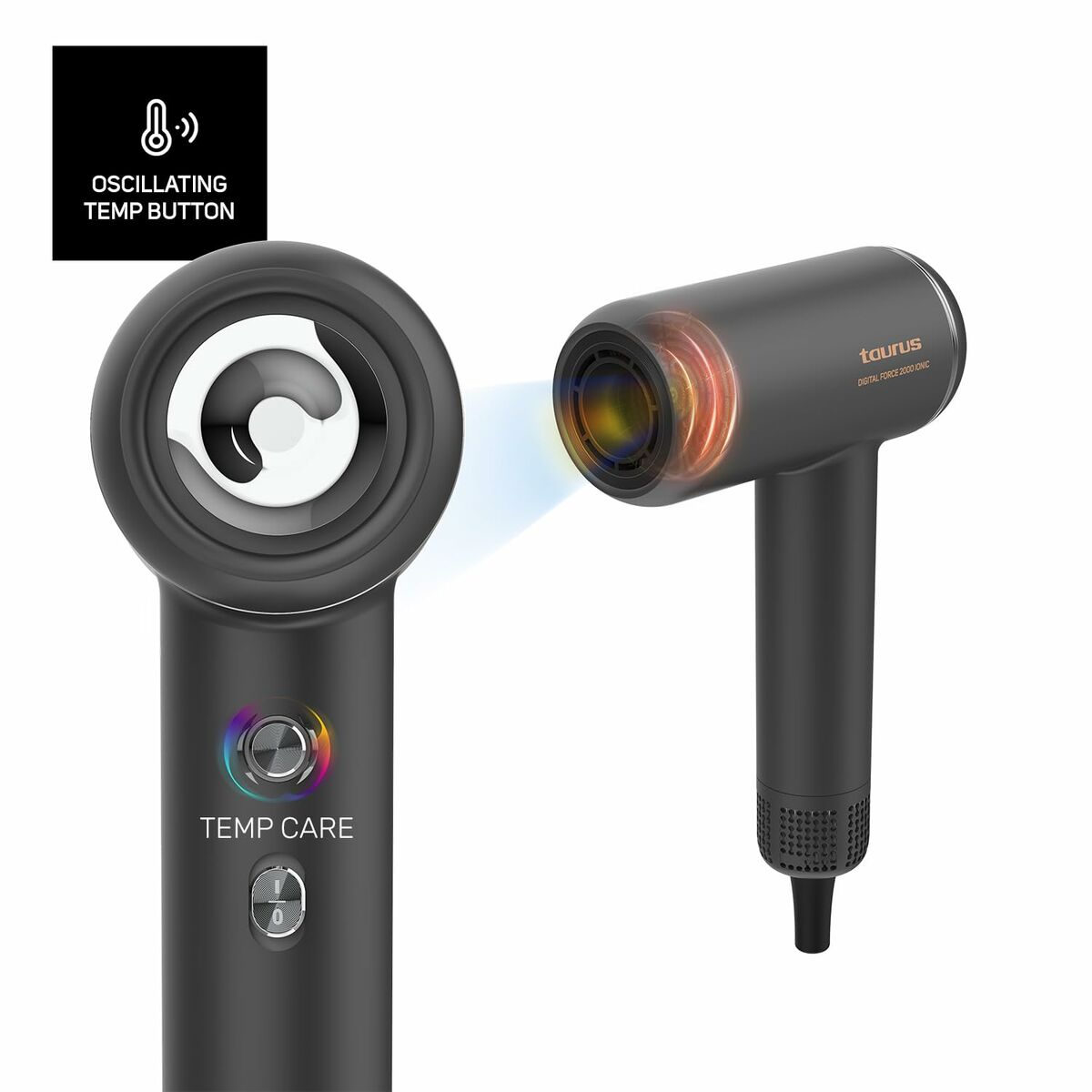 Hairdryer Taurus FORCE 2000 IONI Black 1800 W-3