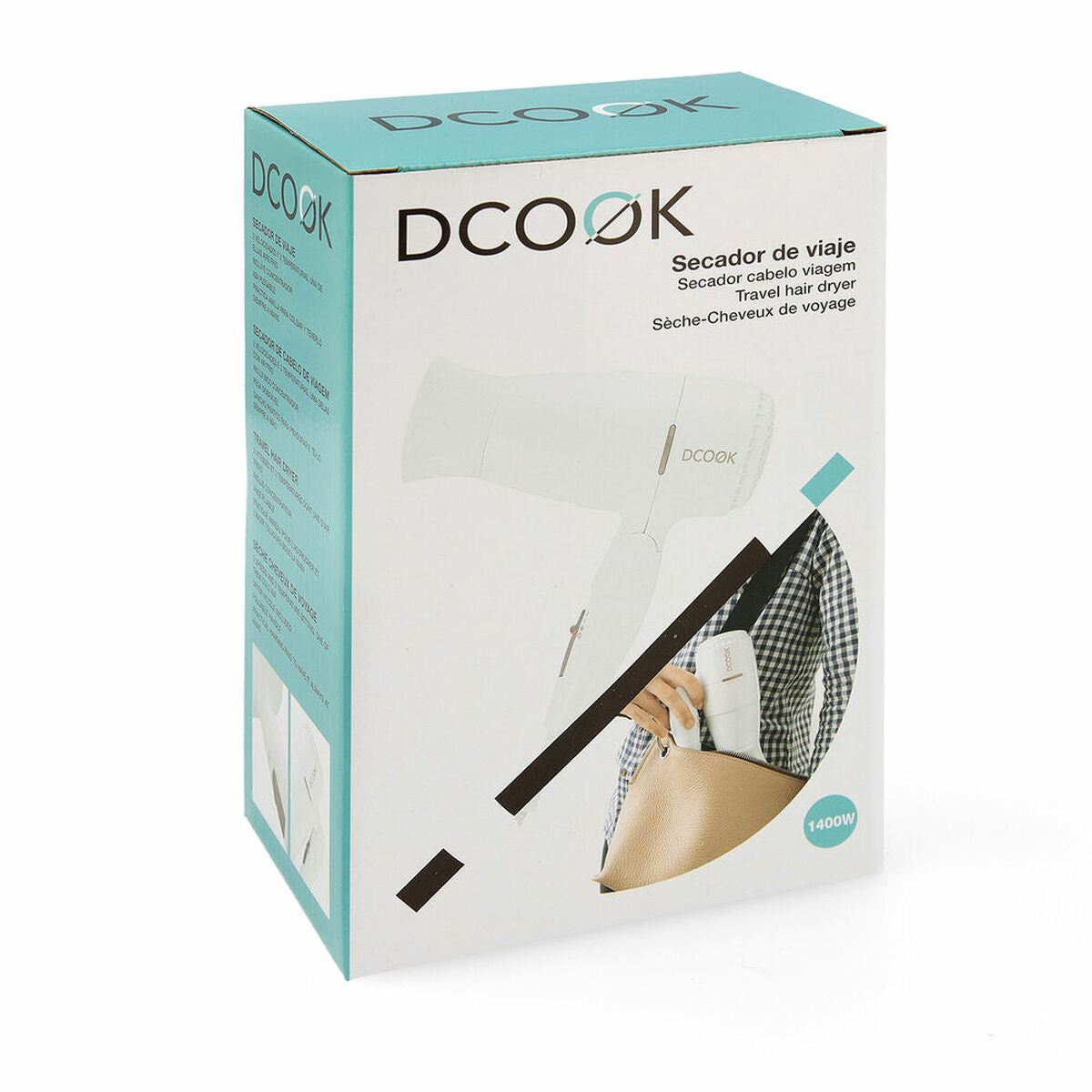 Sèche-cheveux Dcook Gallery rose 1400 W Travel-2