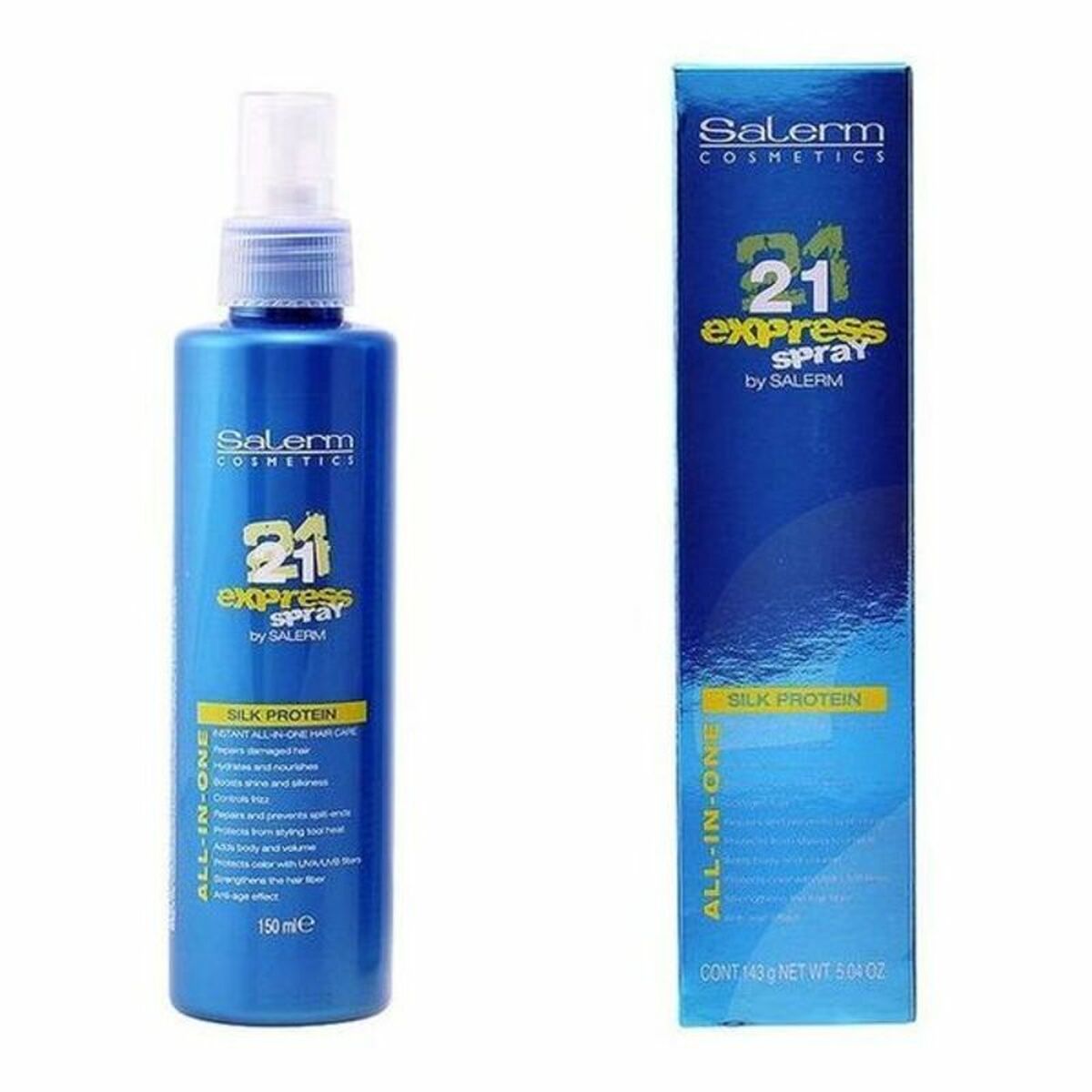 Masque capillaire sans clarifiant 21 Spray protéiné de soie Express Salerm 973-34678 (150 ml) 150 ml-0