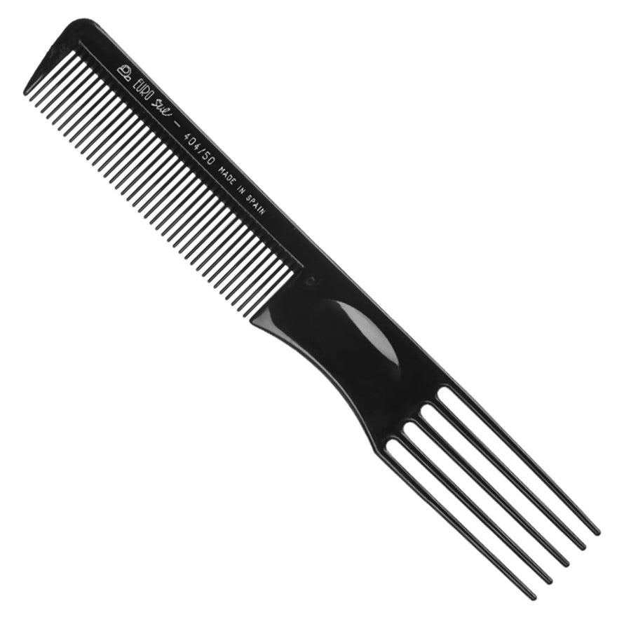 Eurostil Ahuecador Negro Peine 5 Puas 1 pz