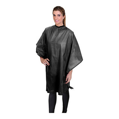 Mantella da parrucchiere Eurostil Nera (130 x 112 cm)