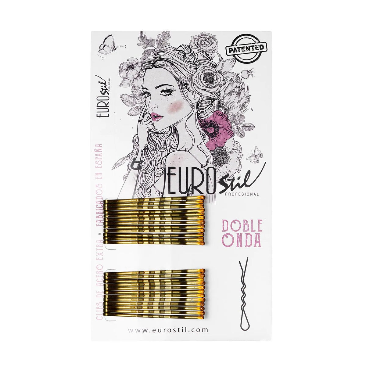Eurostil capelli Caja De Clips Doble Onda Bronze 24 pz