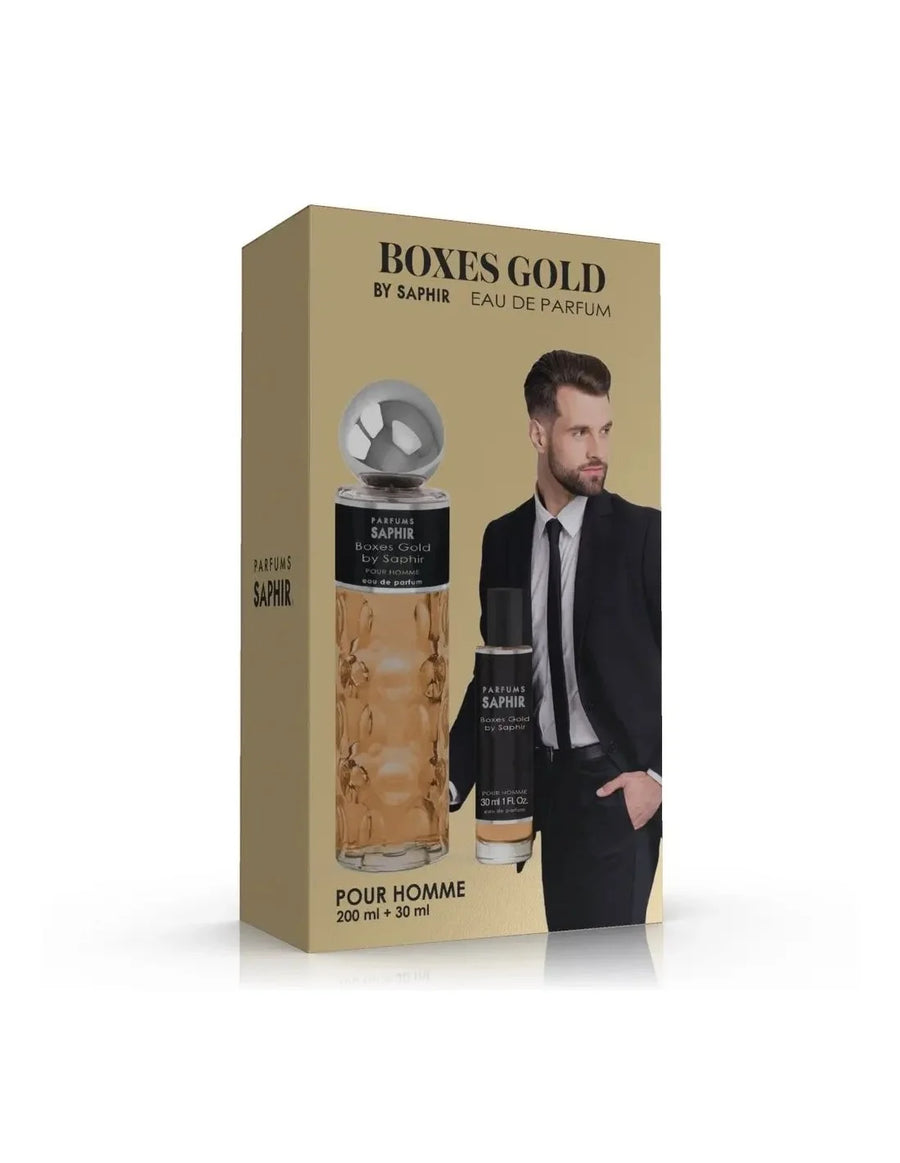 Saphir Boxes Gold eau de parfum spray 200 ml 30 ml Sets