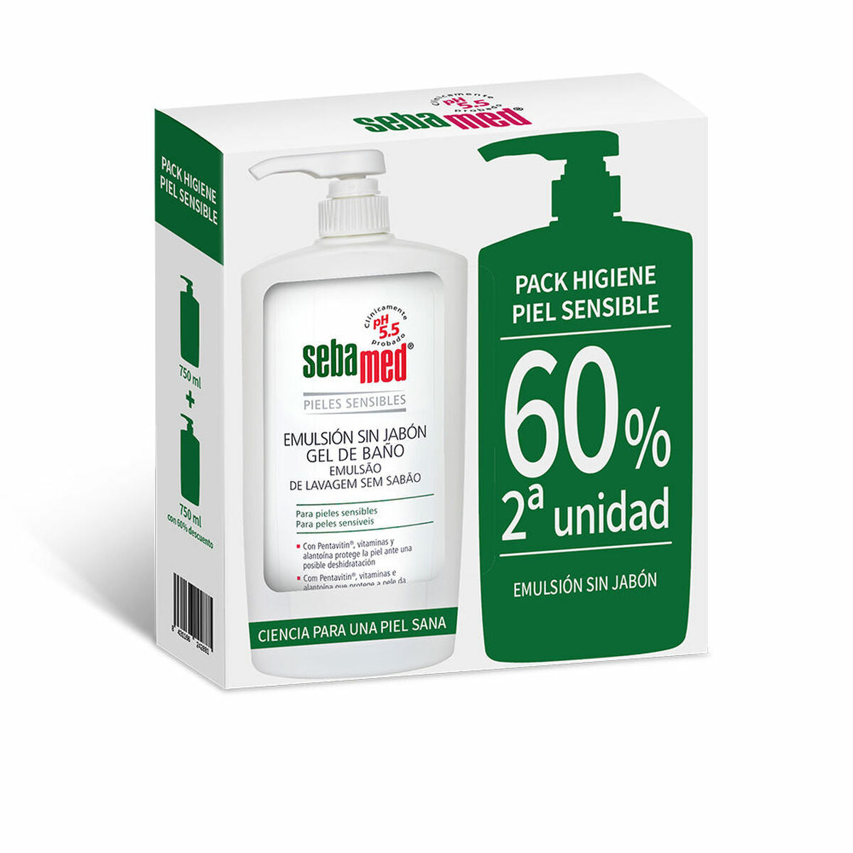 Shower Gel Without Soap Sebamed Sensitive skin 2 Units-0