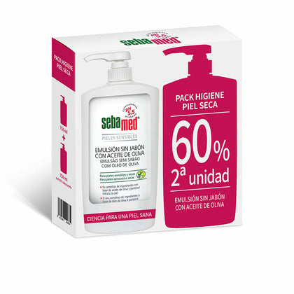 Gel Douche Sans Savon Sebamed Peau Sèche Huile d'Olive 2 Unités