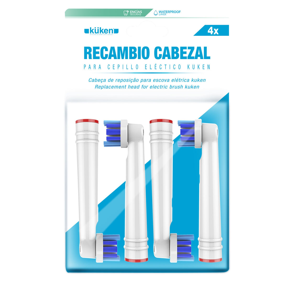 Tête de rechange Küken 34180 blanche 4 unités-1