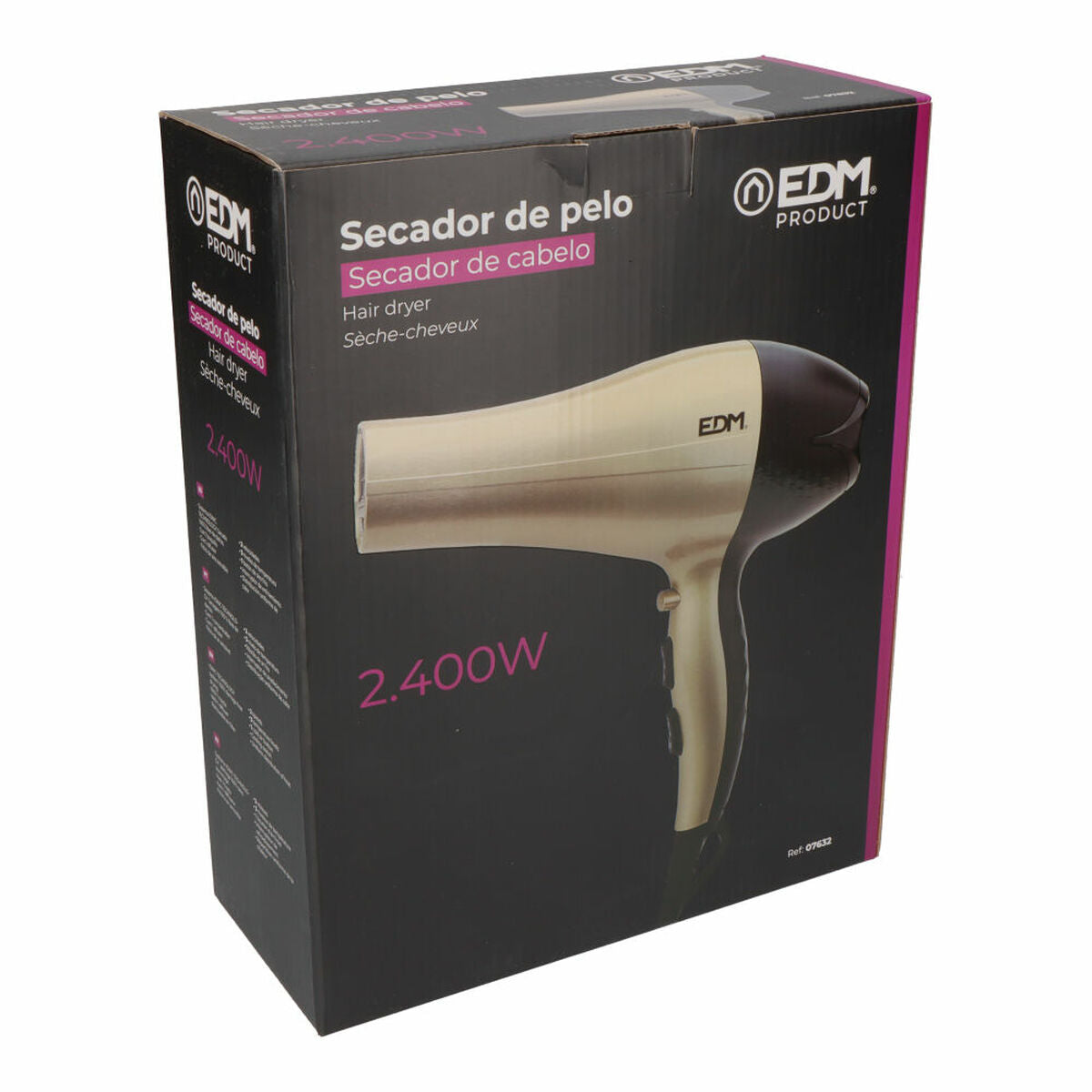 Secador de pelo EDM 07632 2400 W Multicolor-1