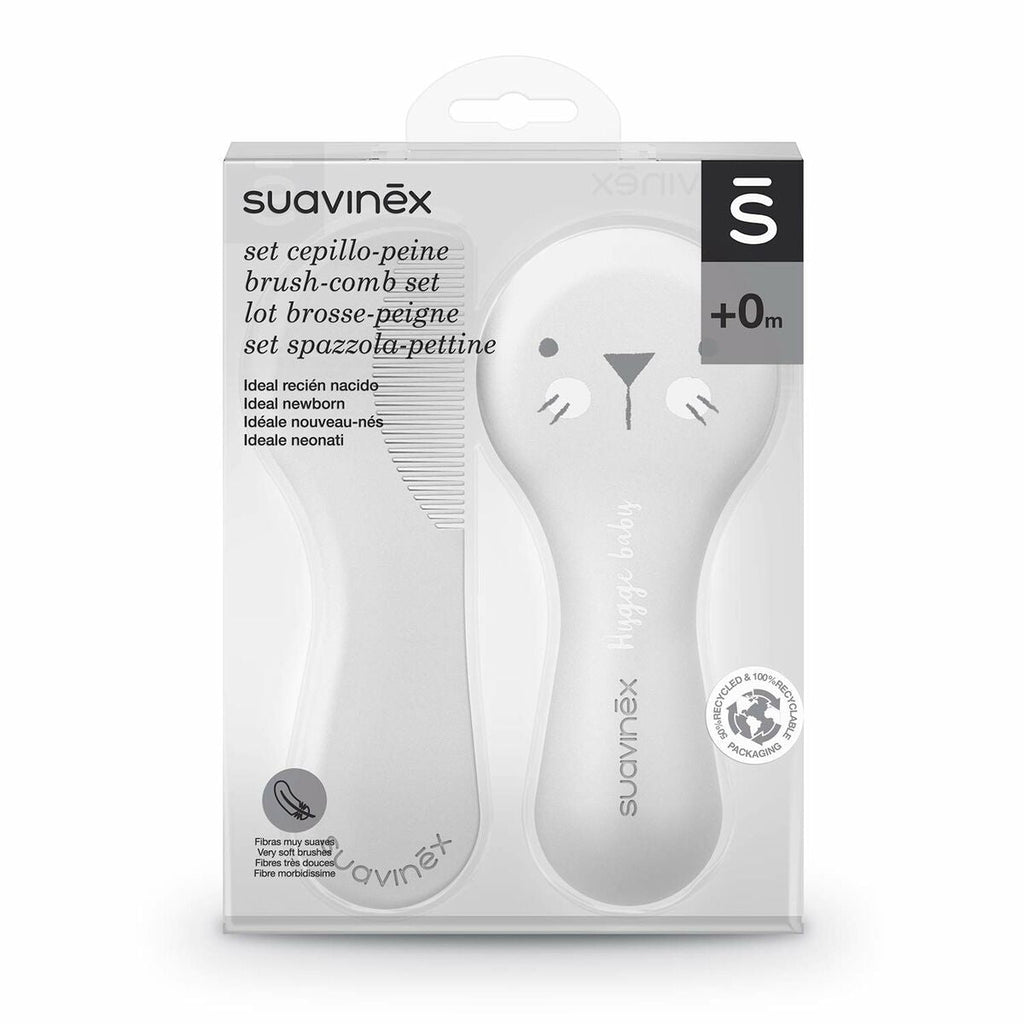 Set de Peines/Cepillos Suavinex Blanco (2 Piezas)-0
