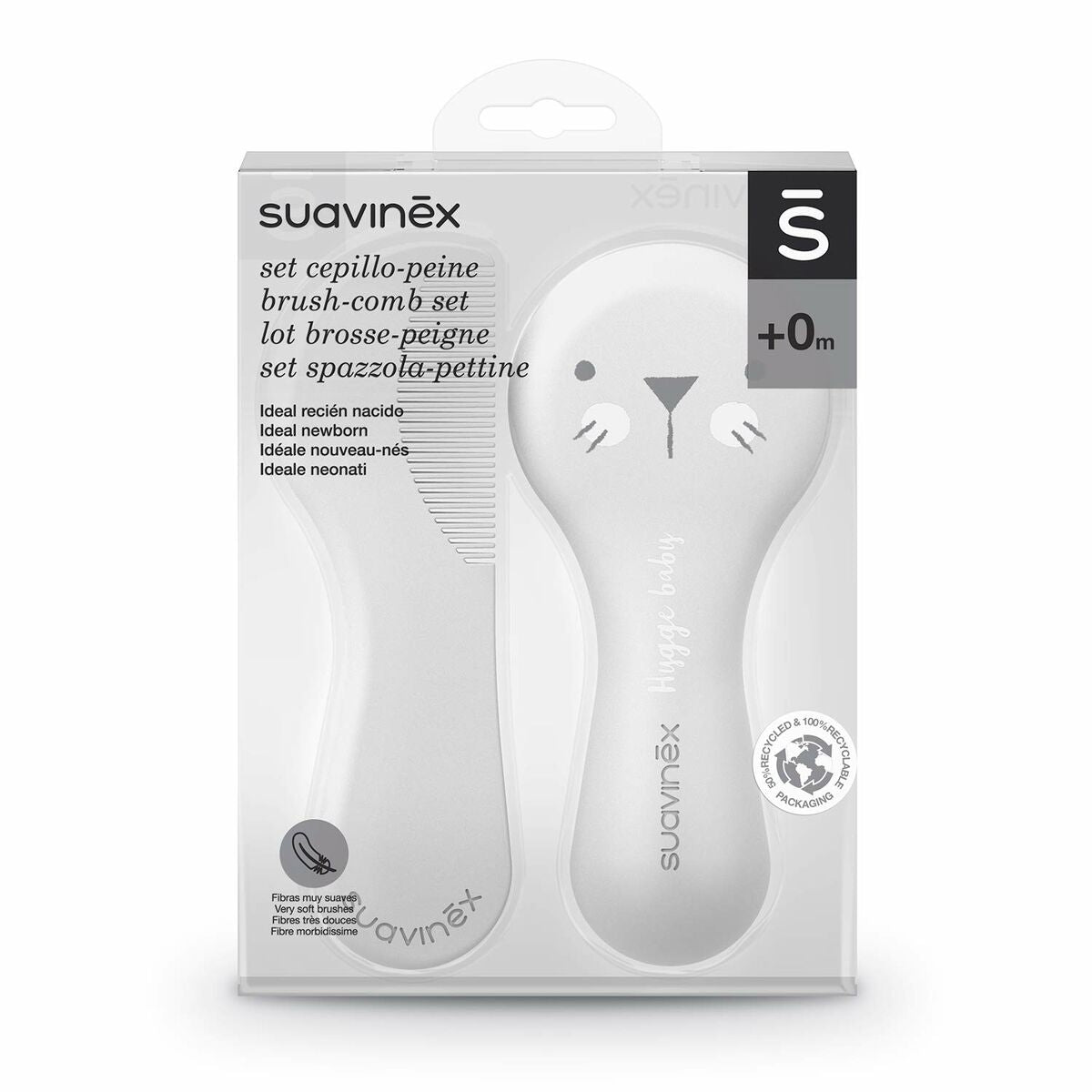 Set de Peines/Cepillos Suavinex Blanco (2 Piezas)-0