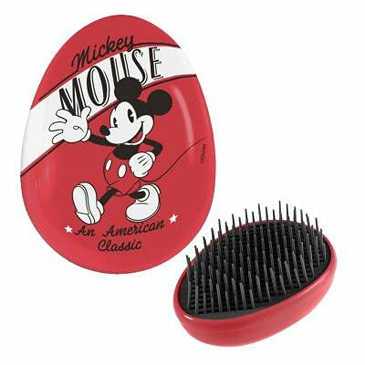 Entwirrende Haarbürste Disney Red Mickey Mouse 7 x 9 x 4 cm-0