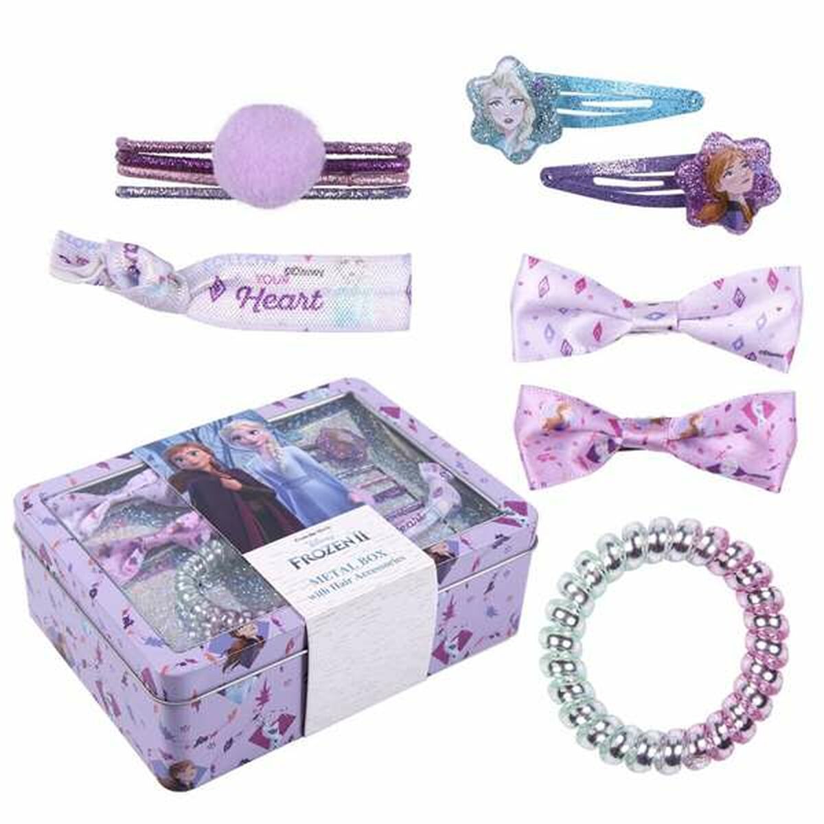Accessori per capelli Frozen Lilla (8 Pezzi)-3