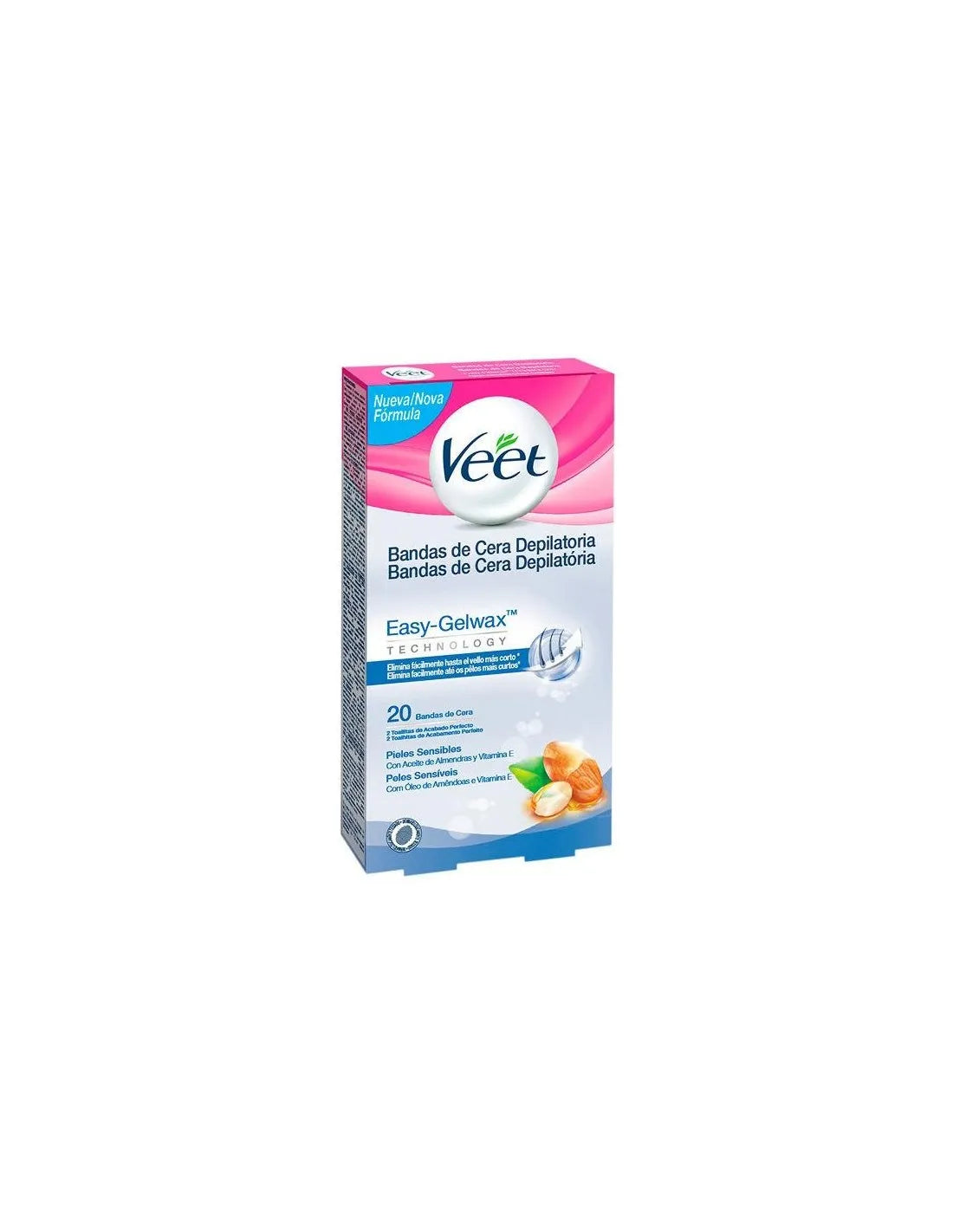 Veet Bandas De Cera Depilatorias Corporales Pure pelle Sensible 20