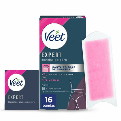 Körperhaarentfernungsstreifen Veet Expert Bikini (16 Einheiten)