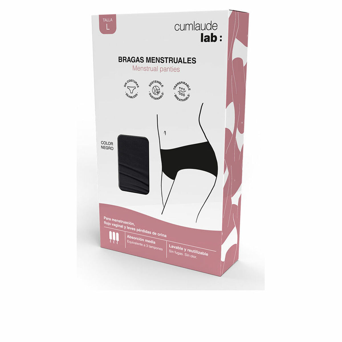 Moisturising Oil Cumlaude Lab CUMLAUDE LAB BRAGAS MENSTRUALES Black L 1 Unit (Parapharmacy)-0