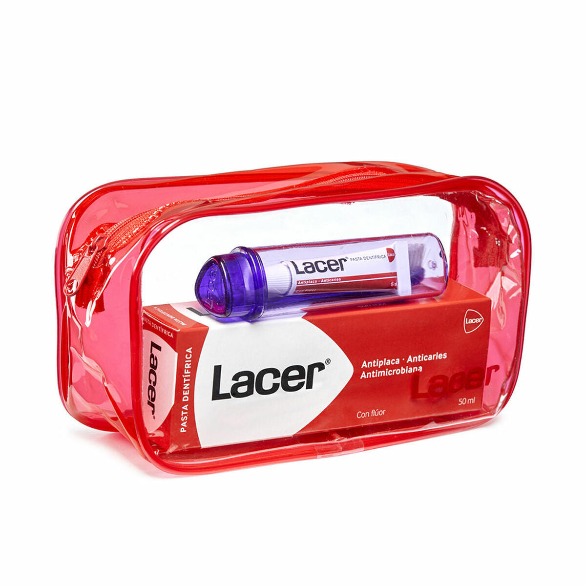 Set spazzolino, dentifricio e collutorio Lacer Travel (4 pezzi)-0